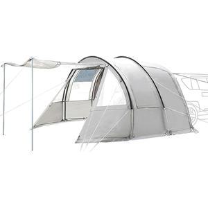 AMNOOL 테일게이트 그늘막 차량 측면 차양 루프탑 풀아웃 텐트, RV 선 그늘막, SUV/트럭/밴 야외 캠핑 여행용 캐리어 가방 (색상: 베이지)