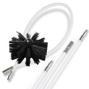 굴뚝 건조기 파이프용 긴 손잡이 유연한 막대 벽난로 내부 및 지붕 청소 도구 회전 브러시 600mm