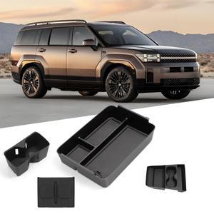 현대 산타페 2024 스토리지 박스 컵 홀더 먼지 패드 자동차 인테리어 액세서리 정리함 블랙