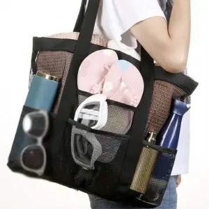 수영 가방 휴양지 물놀이 메쉬 목욕 비치백