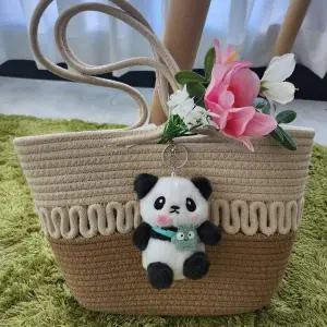 여성 투톤숄더백 에코백 여름용 해변 비치아이템