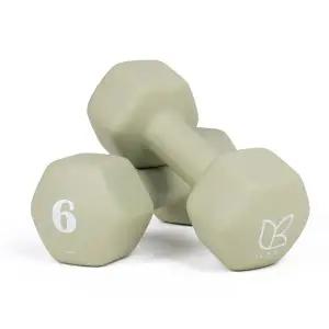 [아리프] 선인장 미용 아령 여자 홈트 덤벨 6kg, 2개, 올리브 그린