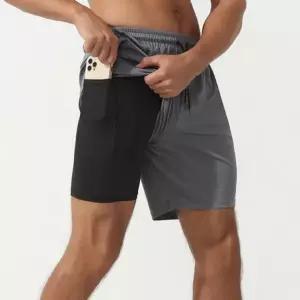 [하프클럽/]남성 러닝 마라톤 런닝 헬스 쇼츠 반바지 투인원 반바