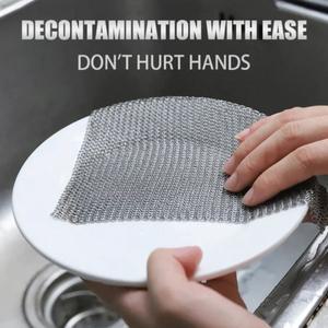 주방 청소 및 냄비 세척 도구 브러시 컵 와이어 메쉬 스테인레스 스틸 식기 용품