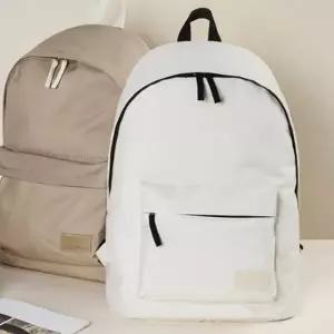 러블리 심플 무지 단체 가방 학생 백팩 배낭 아이보리