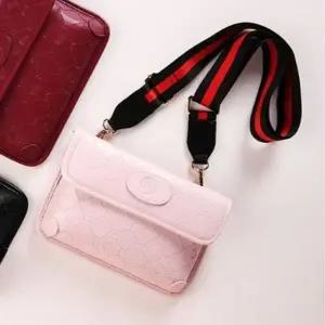 미니 핸드백 스트랩 크로스백 여성 지갑 가방 핑크