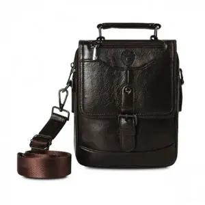 크로스백 가죽 보조 버클 빈티지 가방 다크Brown