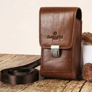 크로스백 미니 남성 핸드폰 가방 가방 라이트Brown