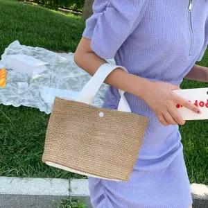 여성 봄 여름 데일리 라탄 토트백 비치백 가벼운가방