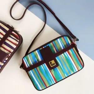 여성 크로스백 색동 엄마 가방 선물 외출 그린콤비C