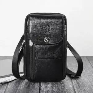 크로스백 가죽 미니 외출 남성 가방 블랙
