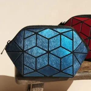 뷰티 파우치 메탈릭 파우치 클러치 가방 블루