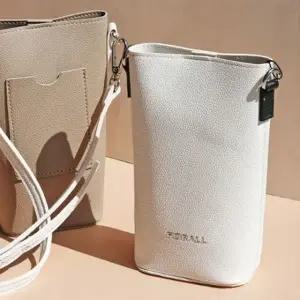 학생 미니 핸드폰 파우치 심플 가방 화이트