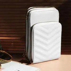 미니 지퍼 크로스백 여성 가방 선물 사선 화이트