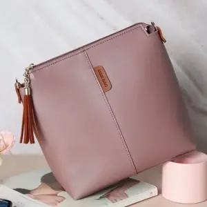 크로스 숄더백 여성 핸드백 스퀘어 가방 핑크