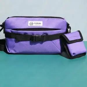 크로스백 캐주얼 가방 편한 파우치 슬링백 퍼플