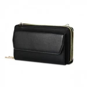 여자 핸드백 하객 지퍼 스퀘어 가방 블랙