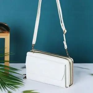 여자 핸드백 하객 지퍼 스퀘어 가방 화이트