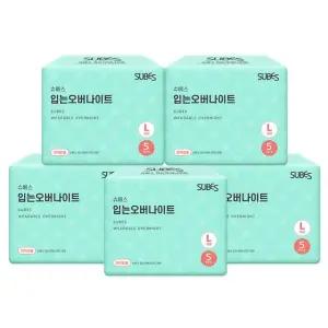 슈베스 입는 오버나이트 생리대 대형 특대형 5P x5팩 / 팬티형 입오버 입는생리대
