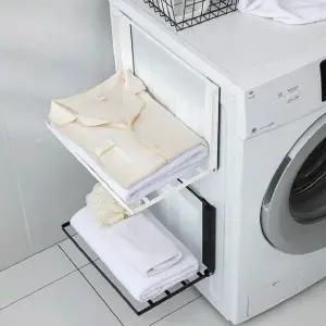 생활대가 자석부착 세탁기 선반 틈새수납 접이식 다용도 철제선반