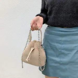 여성 미니 퍼 복조리백 체인 스트랩 포인트 가방