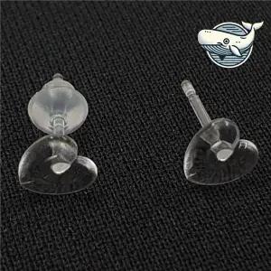 [하프클럽/]귀여운 하트 실리콘 귀걸이 10세트 투명