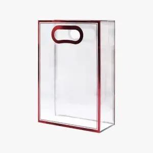 ( )PVC 쇼핑백 선물 가방 포장 종이 투명 손잡이 크리스마스