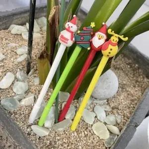 ( )4개묶음 크리스마스 입체 캐릭터 볼펜 0.5mm 젤리펜