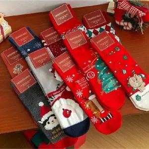 이거찜 홈파티 사진에 딱 크리스마스 패턴 양말 산타 스노우 루돌프 홈파티 트리 소품