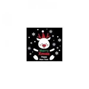 ( )FWP 크리스마스 유리창 스티커 창문 붙이는트리 윈도우 루돌프 파티하자