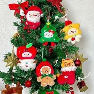 ( )겨울 크리스마스 인형 키링 랜덤 가방 액세서리 열쇠고리