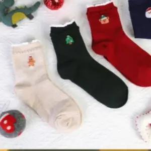 도매픽 양말 국산 크리스마스 루돌프 산타 1켤레 중목