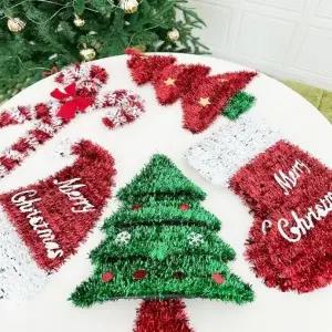 사러왕반짝이 크리스마스 인형 트리 오너먼트 파티 장식 벽장식 산타모자