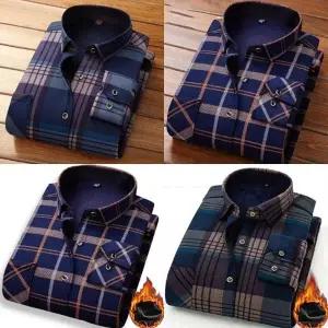 남성 남자 체크무늬 겨울 남방 기모 셔츠 가을 겨울 남자 셔츠 남성 상의