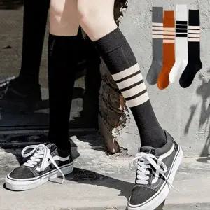 언발란스 스타일 여성 흘러내리지 않는 패션 니삭스 골지 겨울 여자 겨울옷 코디 양말