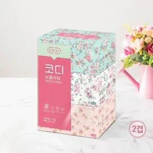 [하프클럽/]코디 뉴플라워 PTF033222 2겹 250매 미용티슈 각티슈 (3개입)
