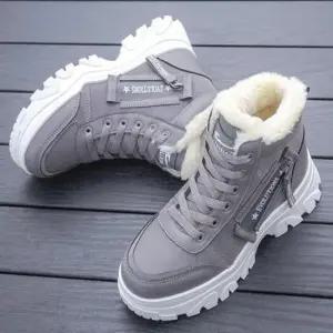 발편한부츠 여성 겨울 털부츠 기모 운동화 하이탑 워커 키높이