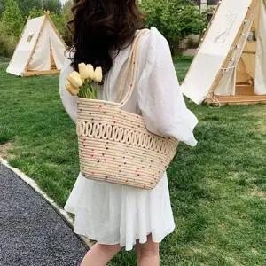 여성 라탄 비치백 숄더백 빅사이즈 여름 바캉스 휴가