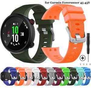 Garmin 포어 러너에 대 한 실리콘 밴드 45 45S 수영 2 스마트 시계 스트랩 스포츠 교체 팔찌 Correa 도구