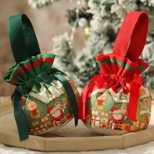 크리스마스 산타 선물 주머니 가방 구디백 토트백 파우치