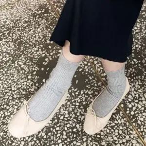 압박없는 편안한 면양말 연회색 삭스 무지양말