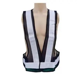 [하프클럽/]신호수 엑스반도 백색반사띠 안전조끼 곤색
