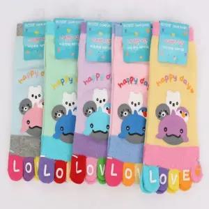 여름양말 캐릭터 발목 발가락양말 20대 학생 5켤레