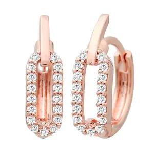 [미니아트] 14K 골드필드 핀 케럿 큐빅 원터치 링 귀걸이