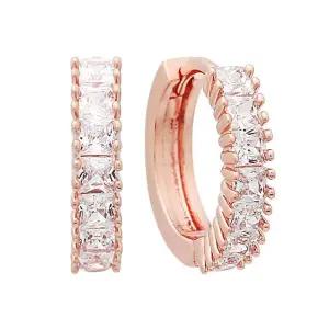 [미니아트] 14K 골드필드 핀 루미에 큐빅 기본 원터치 링 귀걸이