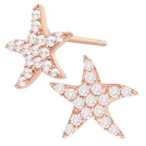 [미니아트] 14K 골드필드 핀 불가사리 큐빅 별 스터드 귀걸이