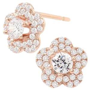 [미니아트] 14K 골드필드 핀 블룸 큐빅 꽃 스터드 귀걸이