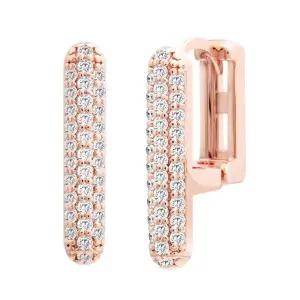 [미니아트] 14K 골드필드 핀 루데온 큐빅 바 원터치 링 귀걸이