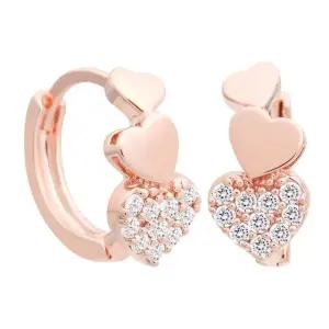 [미니아트] 14K 골드필드 핀 러빙유 하트 원터치 링 귀걸이