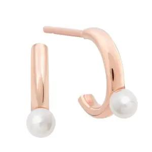 [미니아트] 14K 골드필드 핀 세실 진주 하프링 스터드 귀걸이